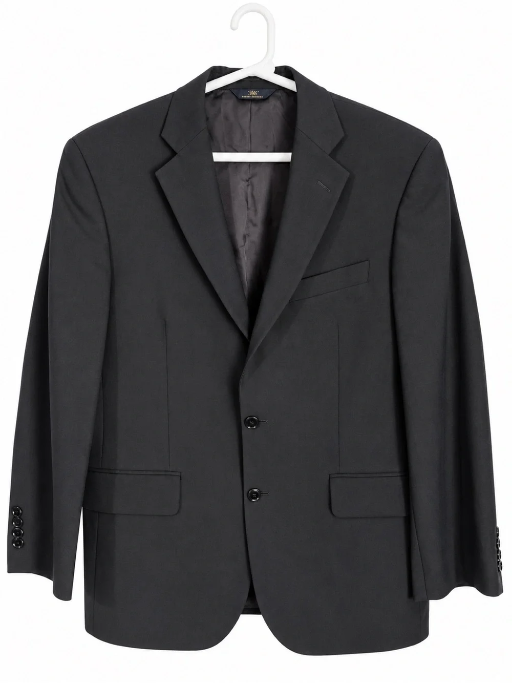 Brooks Brothers Men's Classic Black Two-Button wool Blazer 39s